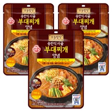 오뚜기 오늘밥상 송탄식 사골 부대찌개 양념, 110g, 3개