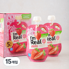 아임리얼 미니 스트로베리 주스, 100ml, 15개