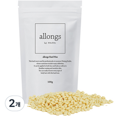 allongs 艾洛偲 珍珠香草硬蠟 臉部/巴西式除毛/腋下專用, 100g, 2個