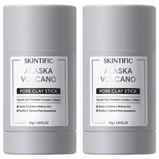 Skintific 阿拉斯加火山木炭深層毛孔清潔泥膜棒 40g, 2瓶