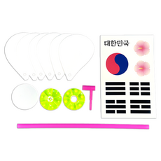 Honeypompom 太極旗木槿花風車套組, 混合顏色, 10套