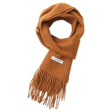 FEILI 羊毛水波紋圍巾 焦糖色, 200 x 70cm