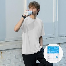베이직하우스 남녀공용 쿨브리즈 에어드라이 레귤러핏 라운드 반팔 티셔츠 LATS0117 2p