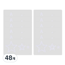 데이소이 다양한 모양 미끄럼 방지 스티커, 03 별 투명, 48개