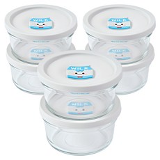 글라스락 브레드이발소 햇밥 밀폐용기 윌크, 6개, 350ml