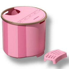 쏠트홍 무설치 접이식 욕조, 체리핑크