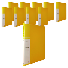 마이다스 10매 클리어화일 인덱스 A4, 노랑색, 10개