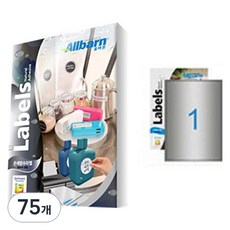 올바른라벨 레이저 은색 방수 라벨지, 1칸, 75개
