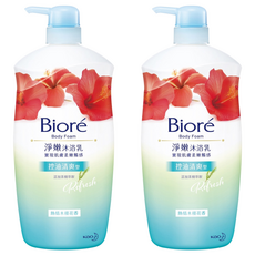 Biore 蜜妮 淨嫩沐浴乳 控油清爽型 熱情木槿花香, 1kg, 2瓶