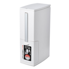 FAmILyLIFE 生活 時尚簡約浴室垃圾桶馬桶刷 A-145-YW 1420g, 杏仁白, 1個