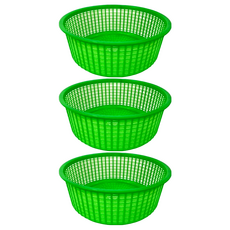 百貨King 吉利蔬果瀝水籃 PP聚丙烯材質 台灣製, 40 x 15cm, 綠色, 3個
