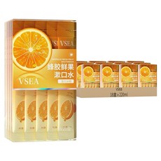 vsea 水果口味無酒精漱口水隨身包 活力冰橙 20包, 220ml, 18盒
