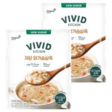 비비드키친 저당 닭가슴살죽, 250g, 2개