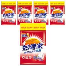 妙管家 強效洗衣粉 抗菌 10kg, 5包