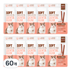캣퓨어 고양이 소프트 덴탈껌, 20g, 60개, 구강 장건강에 도움