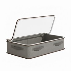 小麥購物 可折疊布藝床底收納箱 L431, 1個, 灰色