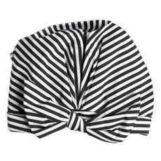 歐美時尚造型防水帽 25x20cm 牛津布, 條紋 黑白色, 1件