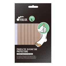 FOLAX 手指腳趾用矽膠保護套, 6入, 1包, 膚色