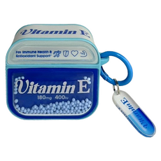 Wakcas 維他命E滾珠 耳機保護殼, 藍色, 1個, Airpods 4