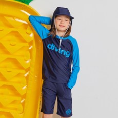 ICE SAND 男童青少年防曬泳衣3件組 BR-101046