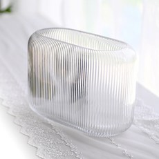 Garden in the City 寬條紋玻璃花瓶, 單一顏色