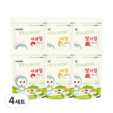 베베잇츠 동결건조 과일칩 3종 세트, 사과 + 배 + 딸기, 4세트