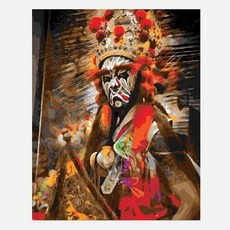 ArtLife 藝術生活 台灣風情誌數字油畫DIY TW034 40 x 50cm 官將首, 台灣風情誌–官將首, 1個