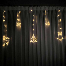 摩達客 LED138冰條造型燈串電池燈 - 暖白光 聖誕造型款, 聖誕造型款 暖白光, 1組