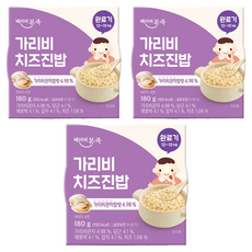 Baby Bonjuk 常溫寶寶粥 完成期 幹貝起司燴飯, 3個, 綜合口味, 180g