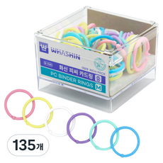 화신 플라스틱 카드링 중 리치팩 파스텔 랜덤발송 45개입, 22mm, 3개
