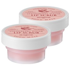 SKINFOOD Strawberry Sugar護唇磨砂膏, 2罐, 草莓香, 21g