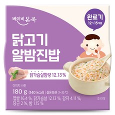 베이비본죽 영유아용 실온 이유식 완료기, 닭고기알밤진밥, 180g, 1개