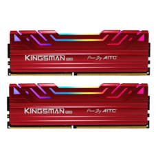 AITC 艾格 KINGSMAN 桌上型電競超頻記憶體 RGB DDR4 32GB 2個, 1組