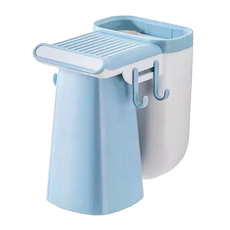 i LIFE 北歐素色磁吸式牙刷架 5入, 天空藍色, 1組