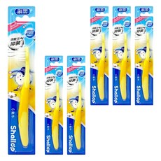 Shallop 刷樂 小胖子兒童專用牙刷, 顏色隨機, 1入, 6支