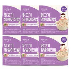 베이비본죽 실온 이유식 완료기 닭고기양송이진밥, 혼합맛(닭고기/양송이), 180g, 6개