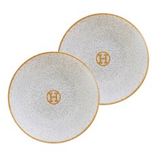 HERMES 愛馬仕 Mosaïc 24 黃金麵包&奶油盤 026012P 16cm, 混合色, 2個, 單品
