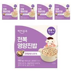 베이비본죽 실온이유식 완료기 전복영양진밥, 전복, 180g, 5개