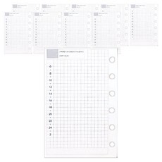 Kkukkukkakka Big Dream 6孔活頁本 現代風每日內頁, 10個, 20張