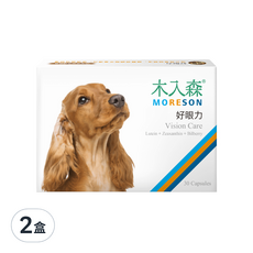 MORESON 木入森 犬寶好眼力, 30 顆/盒, 寵物專用保健食品, 含葉黃素與玉米黃素, 晶亮有神, 30顆, 維護眼睛健康, 2盒