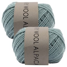 Brandyan Daruma Airyul 羊駝毛紗, 2個, 05藍灰色