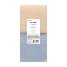 SHABATH 雙面網紗搓澡巾, 米色+藍色, 1組, 1組