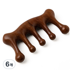 Daily Joy 頭皮刮痧按摩, 6個, 金檀木 A