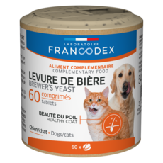 FRANCODEX 法典 酵母鋅爆毛錠，60錠，犬/貓適用，健康毛髮, 皮膚/毛髮, 1罐