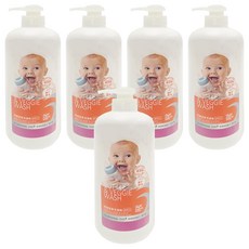 媽媽餵 奶瓶蔬果洗潔精 溫和pH5.5 適用於奶嘴、餐具、蔬果, 700ml, 5瓶