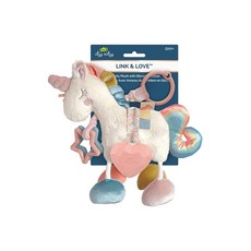 itzy ritzy 咬咬感統玩偶 Set 內藏響紙 附矽膠固齒器 精細刺繡圖案, 童話獨角獸, 1個