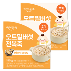 베이비본죽 실온이유식 후기, 오트밀버섯전복, 180g, 2개