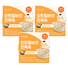 베이비본죽 실온이유식 후기, 오트밀버섯전복, 180g, 3개