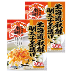 HOKKAI YAMATO 茶漬 北海道秋鮭 + 明太子 3包, 22.5g, 2袋