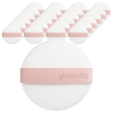 Gloworks 超細纖維粉撲 5入, 混色, 5組
